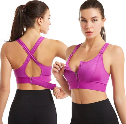 Front Zipper Sports Bra (Free size) Premium Stuff