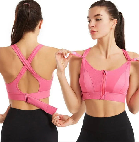 Front Zipper Sports Bra (Free size) Premium Stuff