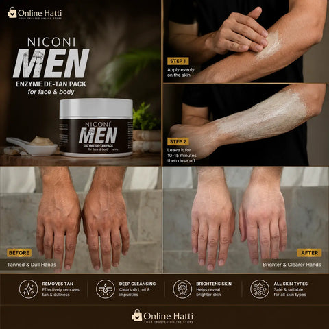 NICONI MEN PREMIUM QUALITY ENZYME DE-TAN PACK™